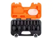 Bahco Metric Impact Socket Set 14 Piece 1/2in Drive Standard Single Hex DS14