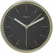 Cloudnola Structure Jr Marble Black Alarm Mantel Table Clock Polished Gold