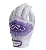Rawlings Girls' Prodigy Batting Gloves Youth Large Purple/White
