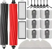 Replacement Parts Fit For Roborock Q5 Pro Q5 Pro+(Plus) Q8 Max Q8 Max+(Plus) Robot Vacuum Cleaner Accessories Kits. Dual Main Roller Brush, HEPA Washable Filter, Dust Bag, Mop Cloth,Side Brush,Robotic