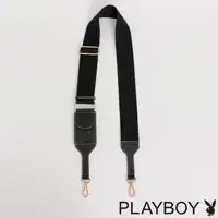 在飛比找momo購物網優惠-【PLAYBOY】壓扣零錢袋背帶 PLAYBOY背帶系列(黑