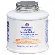 Permatex Non Hardening Aviation Gasket Liquid Sealant 118ml Bottle +Brush 80019