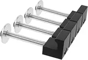 LIGHTAOTAO 4pcs Aluminum Alloy J Hooks Clamps for Pickup Truck Toolbox Durable Mounting Kit for Tool Boxes Metal Tie Downs for Organized Truck Bed