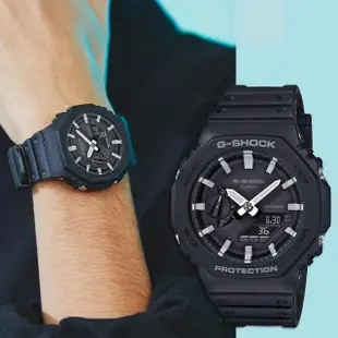 【CASIO 卡西歐】G-SHOCK 農家橡樹 八角雙顯電子錶(GA-2100-1A)