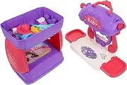 KOMBIUDA Interactive Hairdressing Tool Box Pretend Play Set for Girls Simulation Hair Styling Toy Cognitive Development Educational Toys
