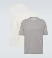 [Jil Sander] Jil Sander Set of 3 cotton jersey tops AU 90 neutrals