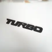 1x Big Matte Black TURBO Metal Badge Emblem Decal Sticker Sports Door 3D Vehicle (for: MG)