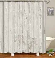 Worn Out White Wall Shower Curtain