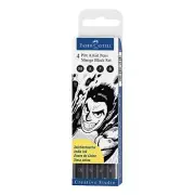 NEW Faber Castell Pitt Artist Pen Manga Black Set By Spotlight