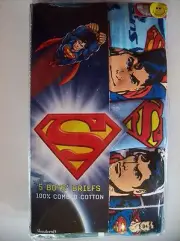 Superman Underwear Underpants Boys 5 Brief Pk Sz 4 6 8 Superhero Man of Steel