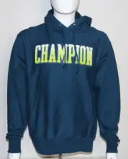 Champion Men's Pullover Hoodie, Powerblend Fleece Midweight Jetson Blue Large L