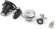 XEBRAD Motorcycle Ignition Switch Gas Petrol Cap Cover Lock Key Set, for XV125 XV250, Virago XV240 XV250 XV535 Motorcycle Ignition Switch Key