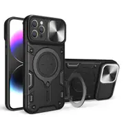 For iPhone 12 Pro Max Case, Magnetic Support Car Mount Magnetic Military Shell - Black