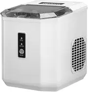 Devanti Ice Maker Machine, 1.3L 12KG Plastic Portable Countertop Icemaker Cube Makers Commercial Home Office Kitchen Appliances, Electric Fast Freeze with Scoop and Removable Bucket White