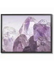 Amethyst Crystal Mountains Close Up Photograph II by Daphne Polselli Framed Art