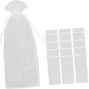 Cabilock 12Pcs Portable Drawstring Wine Bags Multi Function Present Packaging for Wine Beer and Items Elegant Organza Storage