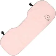 CHICAMPERA Cute Pink Rabbit Plush Car Seat Cushion Pad Soft Fluffy Vehicle Seat Protector Non Slip Backing for Comfort Creative Cartoon Design for Winter Car Accessories for Long Trips