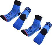 Kisangel 2 Pair Cycling Socks Men's Women's Sports Mid-stocking Breathable Anti-slip Mesh Nylon Athletic Socks Size Xl