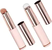 VICASKY 2pcs Nail Art Brush Applicator for Easy Manicure Precision Nail Powder Application Portable Design for Home and Professional Use
