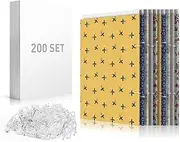 Comics and Magazines- 200 PCS of 7.5 * 10.5 Inch, Thickened Fabric Organizer Boards for Books, Comic Book Boards and Magazine Backing Boards with U Shape Plastic Alligator Clips（400PCS）