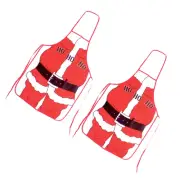 2 Pcs Appropriate Apron Funny Holiday Decoration Old Man Pattern