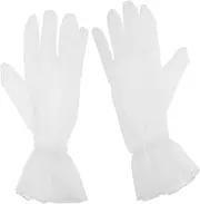 [VALICLUD] Bride Gloves Short Wedding Gloves Mesh Gloves for Cosplay Parties and Evening Events