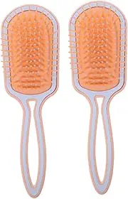 Beavorty 2pcs Massage Hair Brush for Women Ergonomic Paddle Comb for Curly Thick Hair Gentle Scalp Stimulation for Wet Dry Use