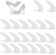 LALOCAPEYO 20pcs Shoe Slots Space Saver for Closet Organization,Adjustable Shoe Stacker Space Saver for Double Deck Shoe Rack Holder (white)