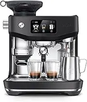Breville the Oracle™ Jet Automatic Espresso Machine with Grinder & Milk Frother, Espresso Maker with Touchscreen, Cappuccino & Latte Machine for Home, BES985BTR, Black Truffle