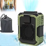 Blue Collar Breeze, Portable Waist Fan, Belt Fan, Waist Fan, Blue Collar Fan, Portable Fans With Clip On, 4800mAH, 3 Speeds (Green)