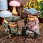 Creative Fairy Tales Mushroom Shaman Wizard Dwarf Elves Statue Mushroom Elf