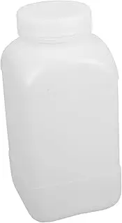 Luxshiny 2pcs White Plastic Wide Mouth Bottles Leak Laboratory Chemical Containers Sealed Storage for Hospitals Chemical Plants and Laboratories