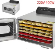 6 Trays Electric Food Dehydrator Machine Commercial Fruit Jerky Beef Meat Dryer