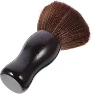1pc Hairdressing Tool Cleaning Dusting Brush Neck Duster Beard Brush Hair Salon Hair Barber Brush Hair Cleaning Sweeping Duster Hairbrush Wooden Brown