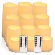 Flameless Candles Battery Operated Candles Outdoor Waterproof Candles Set of