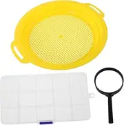 CANIGHT 1 Set Gold Panning Supplies Portable Mining Tool with Fine Mesh Sieve for Efficient Gold Durable Construction for Outdoor Prospecting and Soil Sifting