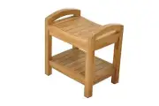 Grade-A Teak Wood Madrid Shower Seat 18" Stool Bench