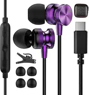 USB C Headphones for Samsung Galaxy A53 A33 S23 Ultra S21 FE S20 FE M53,Magnetic USB C Earphones with Mic In-Ear Headphones Wired Earbuds USB Type C Earphones for Oneplus 11 Nord 2T Pixel 7 6a Poco F4