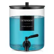 Glass Laundry Detergent Dispenser, 128 oz / 3.5L Fabric Softener Dispenser fo