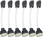(6 Pieces) GU10 Lamp Holder Ceramic Base And Terminal Block/Bridge With Cable and Insulating Sleeve - Bulb Socket Adapter Connector for LED and Halogen Lamp holder