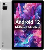 10 inch Tablet, Android 12 Tablet, 6GB (2+4 Expand) RAM 64GB ROM, 512GB Expandable, Quad-Core Processor, 1280x800 IPS HD Touch Screen Tablets, WiFi 6, Dual Camera, BT 5.2, 6000mAh Battery