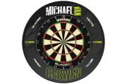 Winmau Blade 6 TRIPLE CORE Dart Board + MVG Retro Dartboard Surround Bar Gift