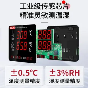 電子溫濕度計室內工業級高精度大屏溫度濕度顯示儀壁掛批發