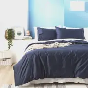 Park Avenue Natural Bamboo Cotton 500 Thread Count Indigo Quilt Cover Set