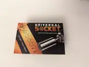 Universal Socket Tool Set w/ Drill Adapter Silver 7mm-19mm 1/4"-3/4"
