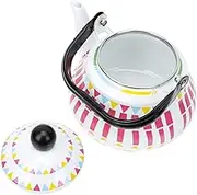 NAMOARLY Household Enamel Kettle Decorative Teakettle for Water Boiling Suitable for Gas and Induction Cookers Ergonomic Handle for Safe Use for Tea and Lovers