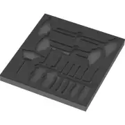 Wera 05137313001 9813 Foam Insert Screwdriver Hex-Set 1 Empty