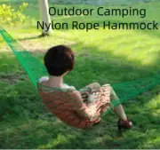 AU Outdoor Travel Hiking Swing Nylon Rope Hammock Portable Aerial Leisure Mesh