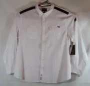 NEW Marc Ecko Cut & Sew Mens 4X Long Sleeve Button Up White Shirt Design Top