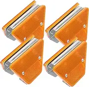 Gatuida 4pcs High Visibility Reflective Lane Markers for Driveway Highway Safety Dual Sided Weatherproof Reflectors Essential Traffic Guidance for All Weather Conditions